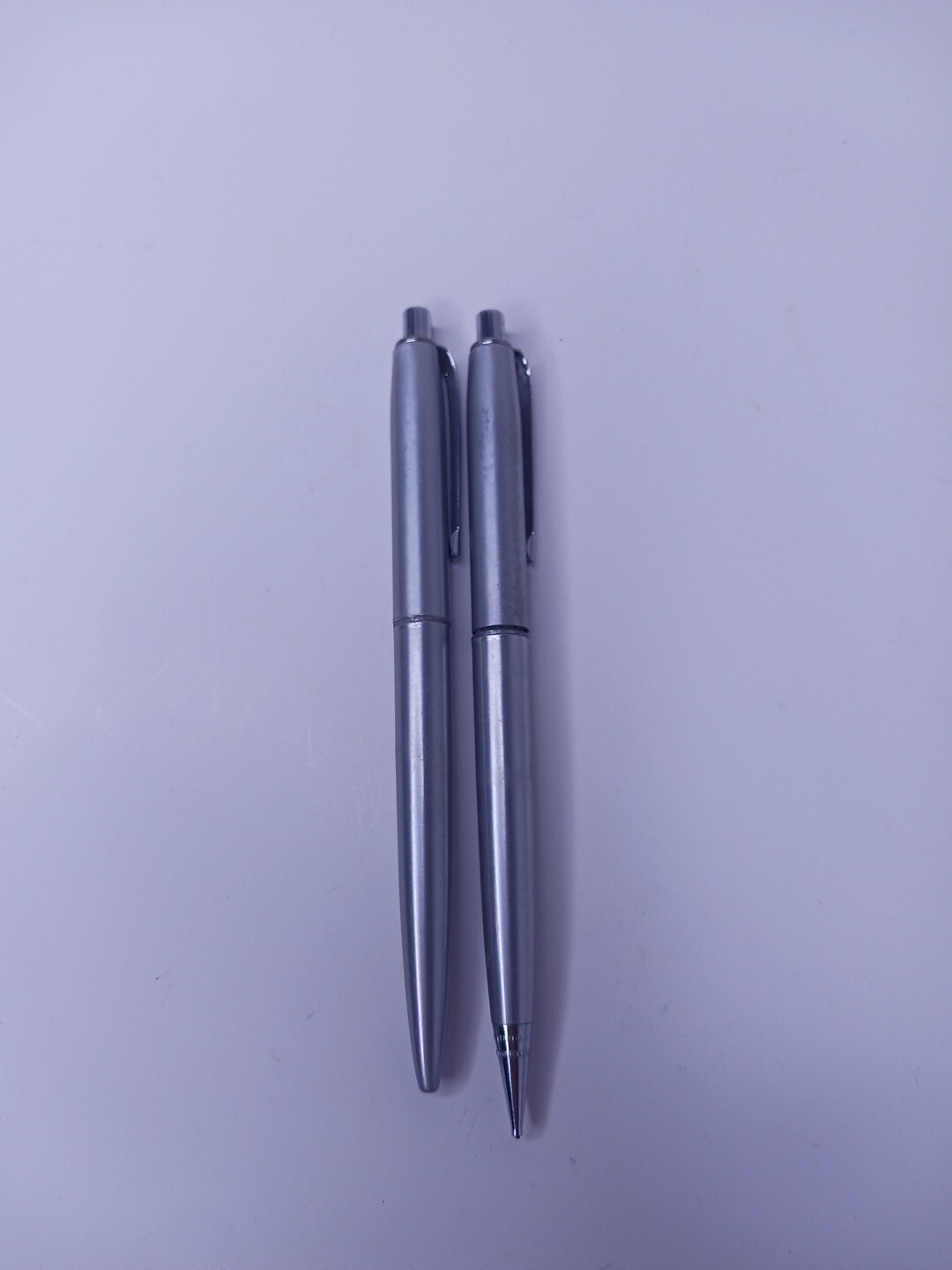 Chrome Wearever Ballpoint Pen (needs refill) & Mechanical Pencil (works) Set