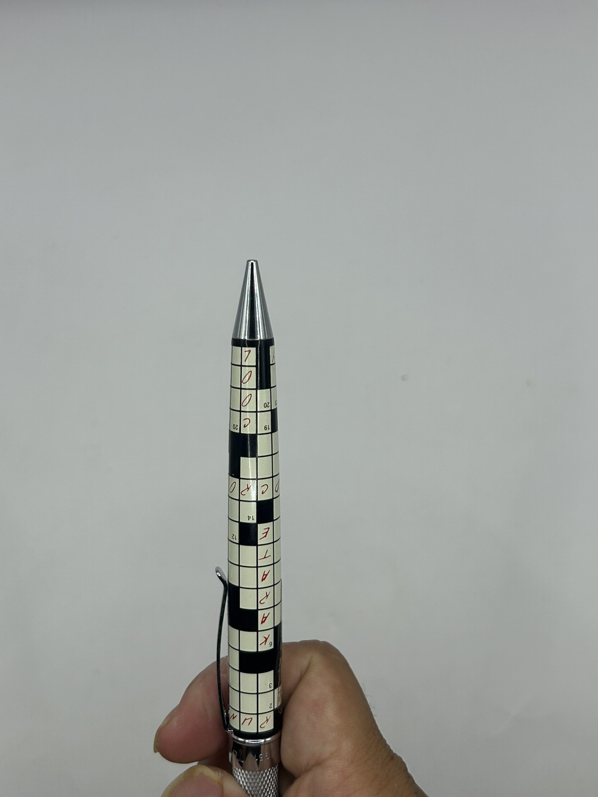 Retro 51 Tornado Mechanical Pencil featuring a crossword puzzle