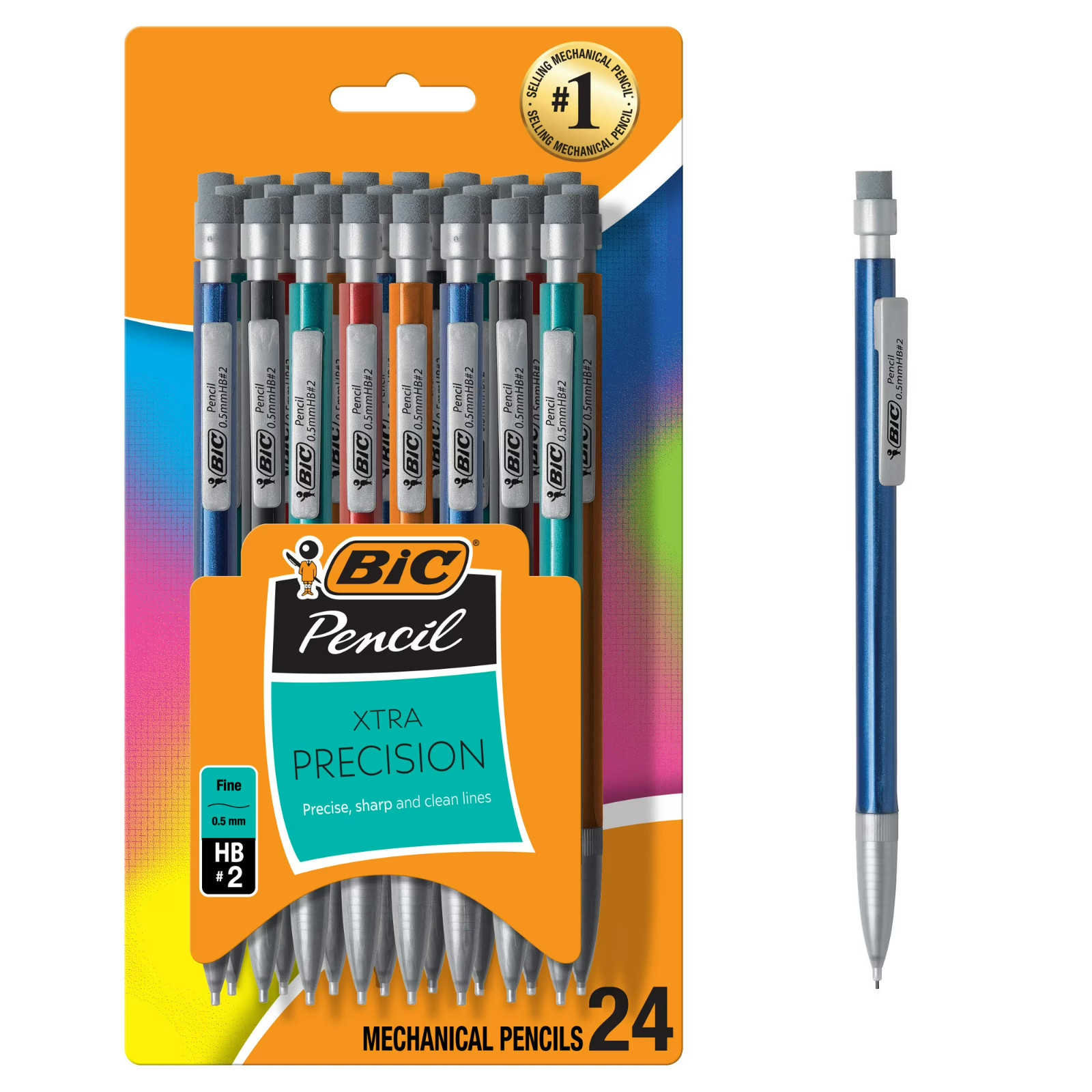BIC 24-Count Pack Xtra-Precision Mechanical Pencils with Erasers—FREE SHIPPING