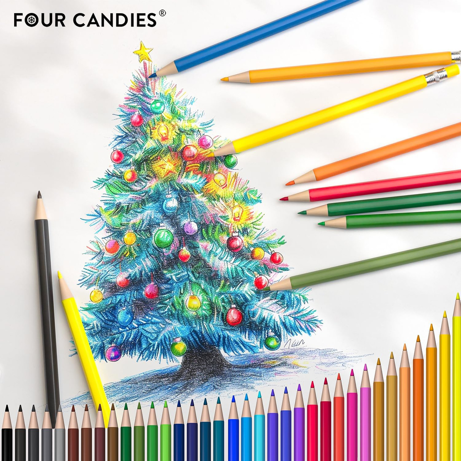 Mechanical Colored Pencils Kit, Erasable Drawing Pencils with Sharpener Bag