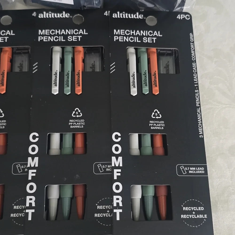 21 Mechanical Comfort Pencils Sets 3 Pencils & Lead Case Per Set New