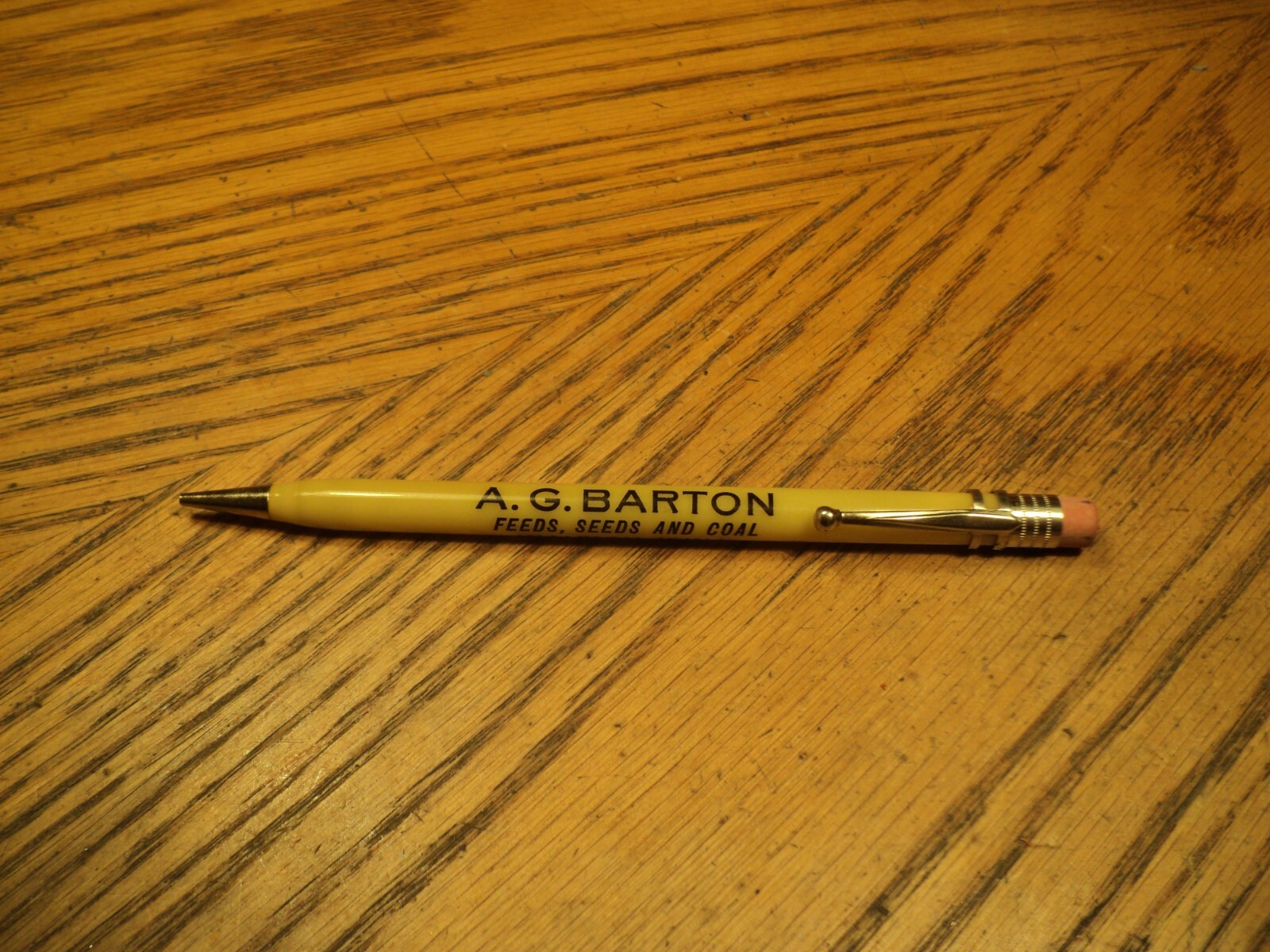 Vintage Mechanical Pencil A G Barton Waukon Iowa 5-1/2″ Long Unbranded