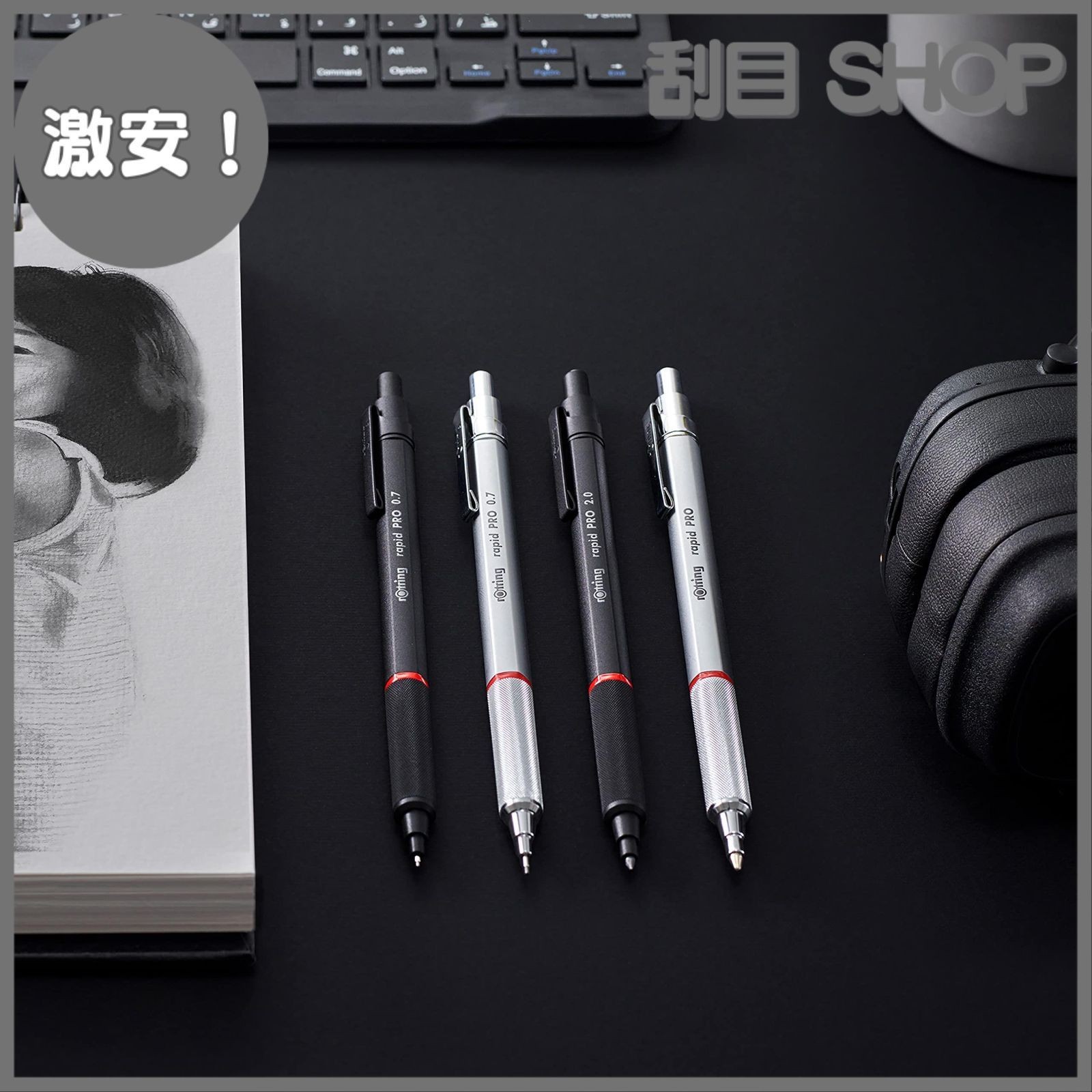 Super cheap Rotring Sharp Holder Rapid Pro 2.0mm Black 1904-260 Genuine