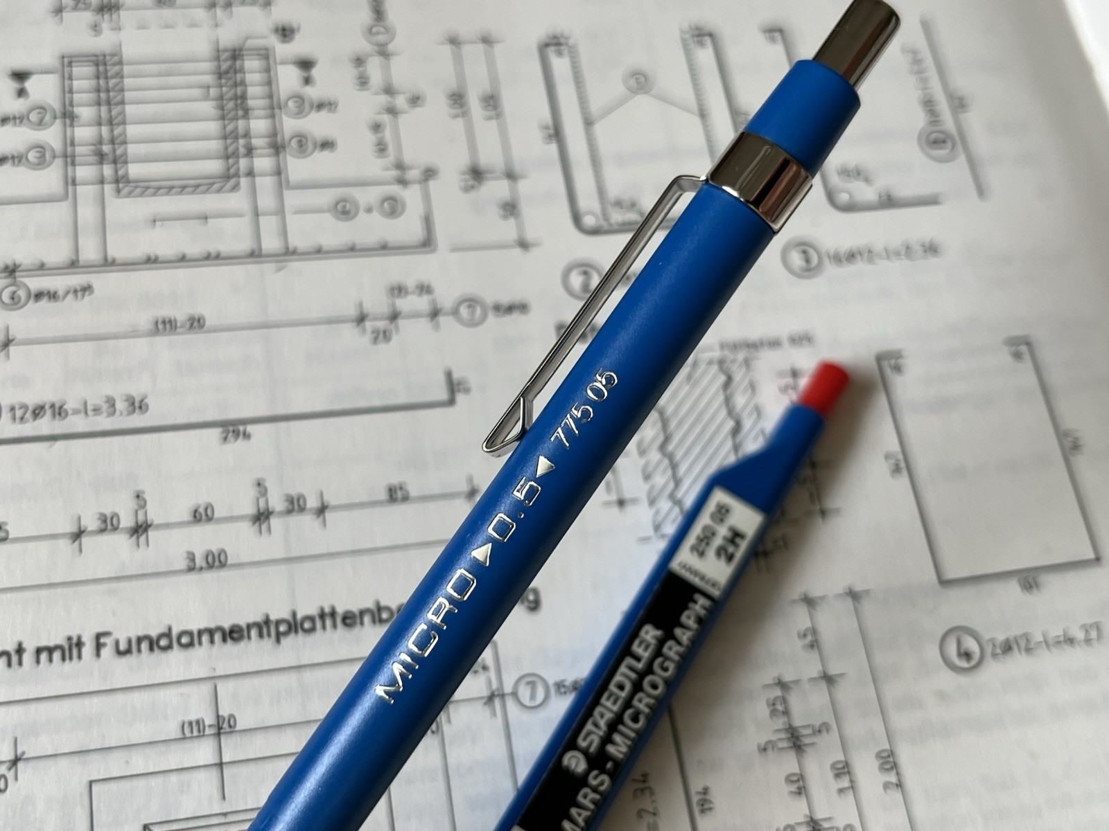 Vintage Mechanical Pencil STAEDTLER MICRO | 0.5 | 775 05 | Blue | Germany | NOS