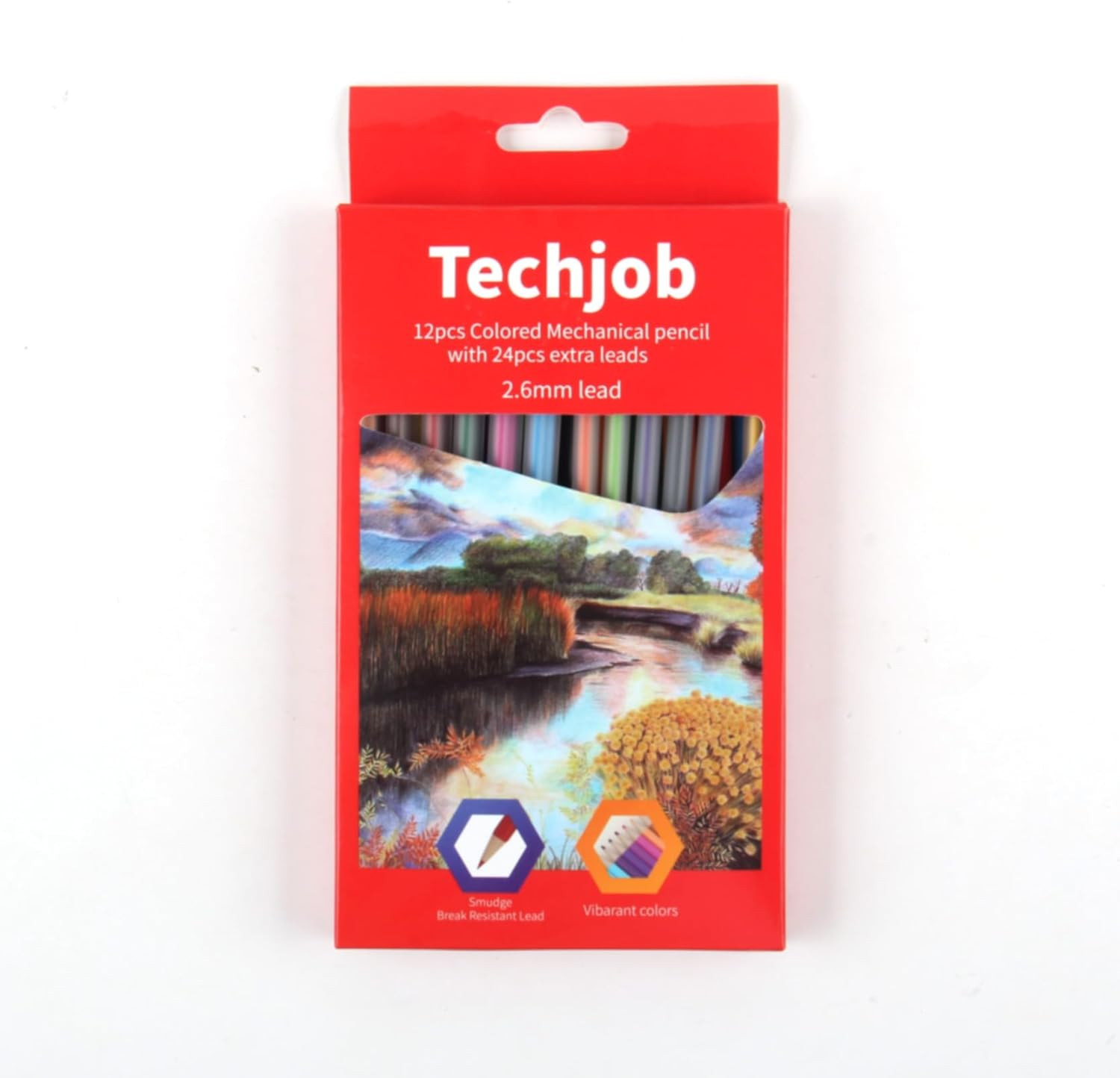 Colored Mechanical Pencil 2.6Mm for Coloring and Drawing, Mechanical Colored Pen
