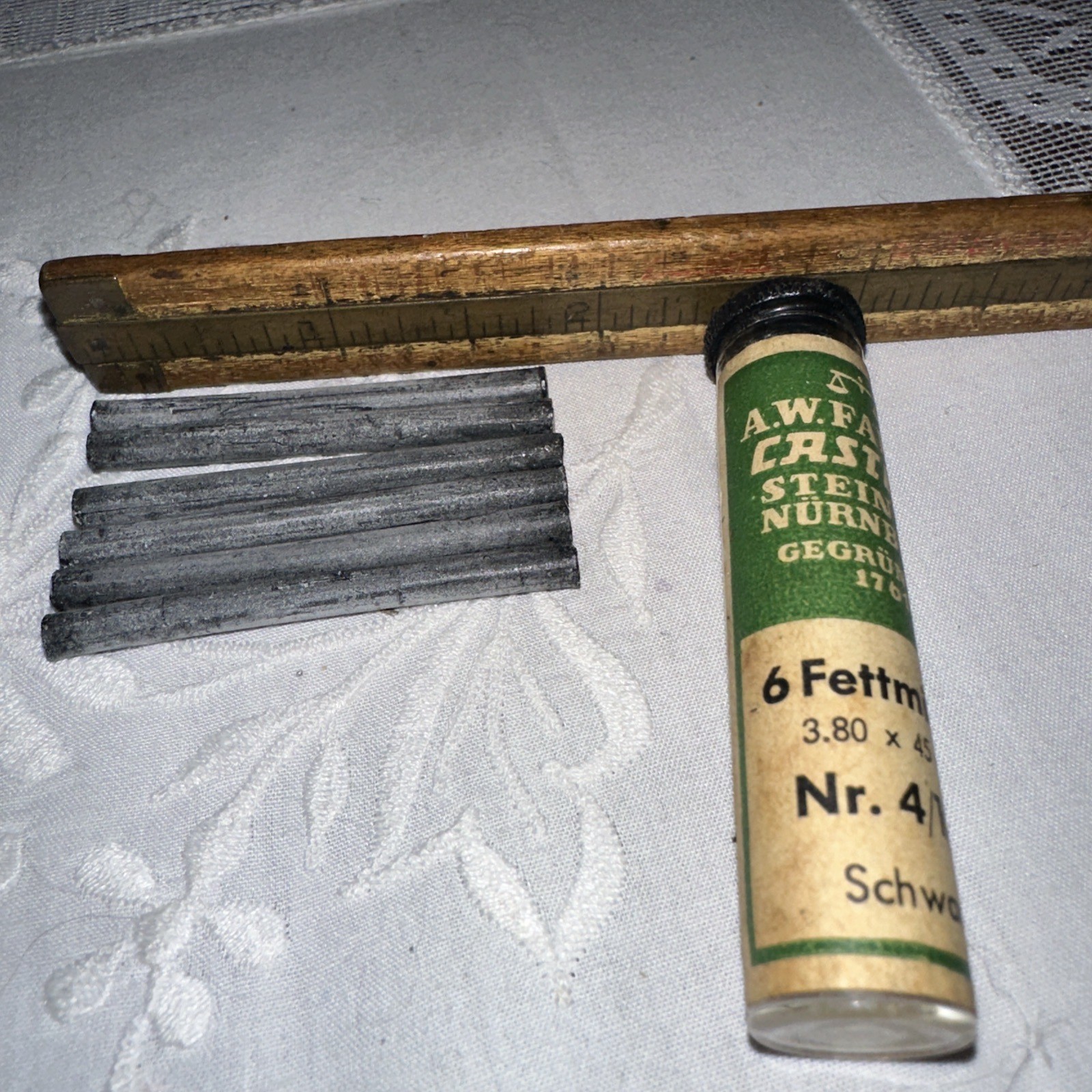 Vintage A. W. Faber Castell NOS 6pk Tube 3.8 X45mm Mechanical Pencil Lead 1-3/4″