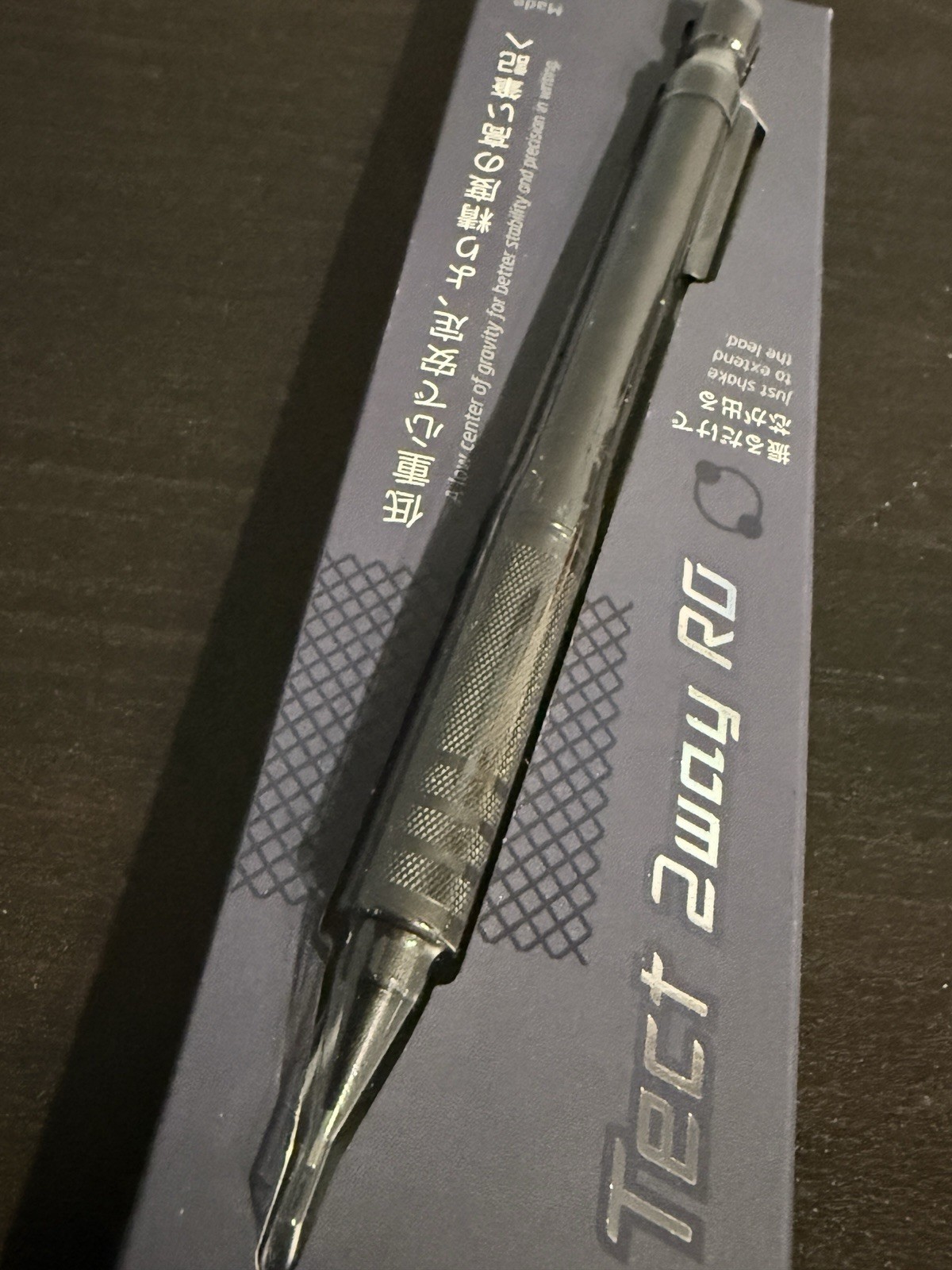 Zebra Mechanical Pencil Tect Two-Way RO Dark Black Shake To Advance Lead Fancy