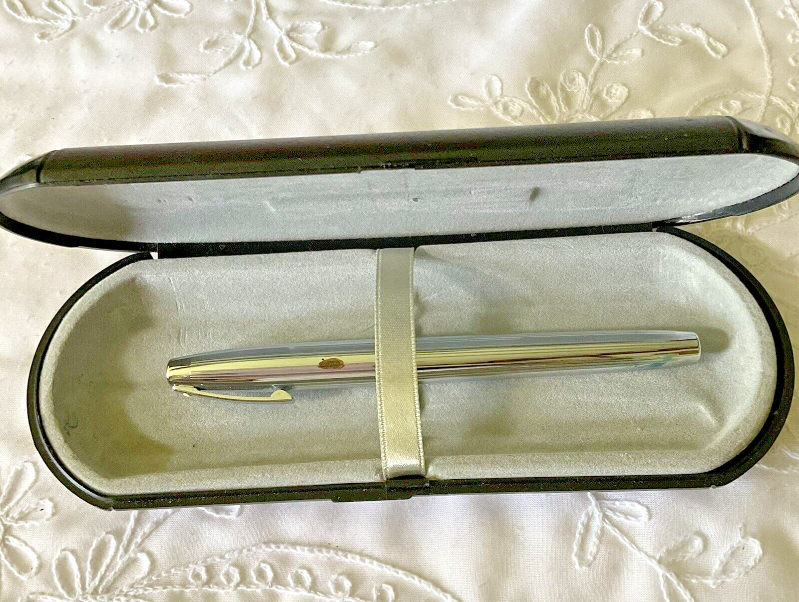 Shaeffer White Dot Tektor Fiber Marker Chrome USA Circa 1950 Needs Refill