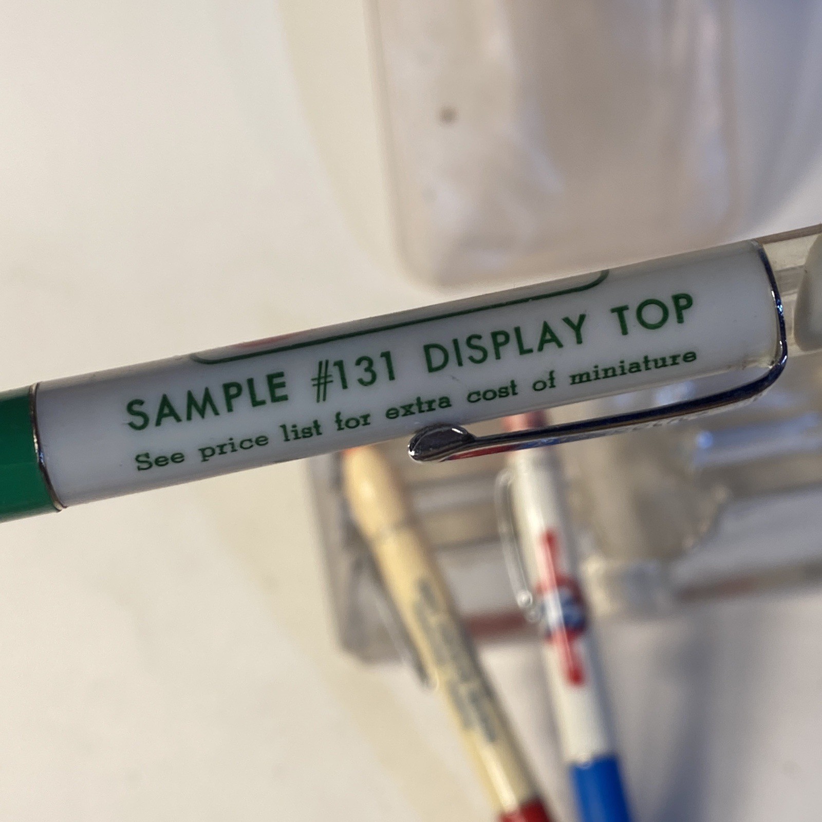 Ritepoint Salesmen Sample 4 Pack Pencils c1950 Floating Chick Bowling Flour 60’s