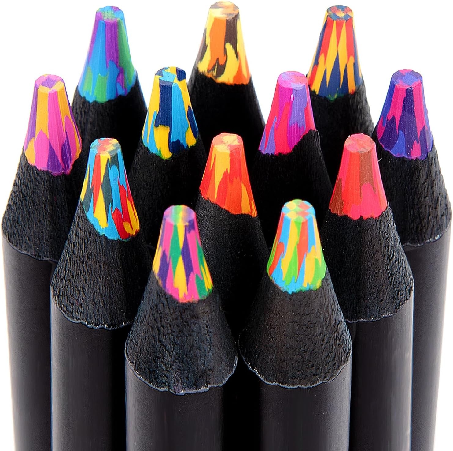 Art Supplies, 12 Rainbow Colored Pencils, 1 Count (Pack of 12), Multicolor .
