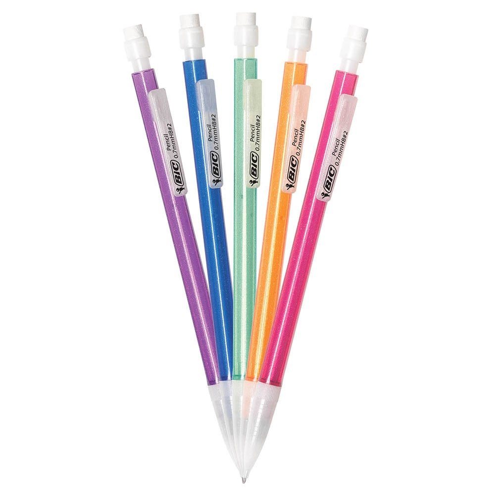 BIC Xtra-Sparkle Number 2 Mechanical Pencils With 15 Count (Pack of 1), Black