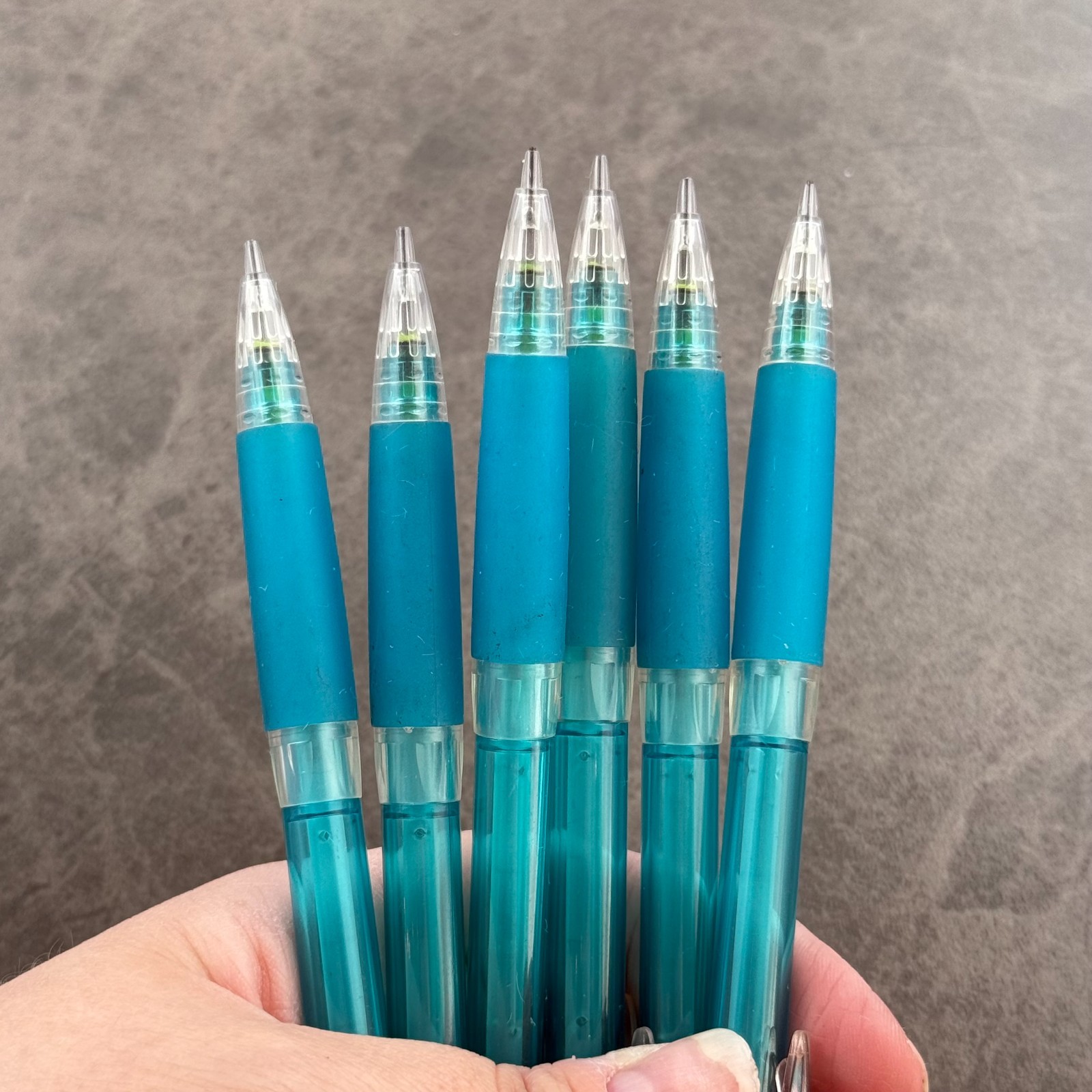 Vivo Aqua Blue Mechanical Pencil Lot x6, Vintage Writing & Drawing – 0.7mm Lead