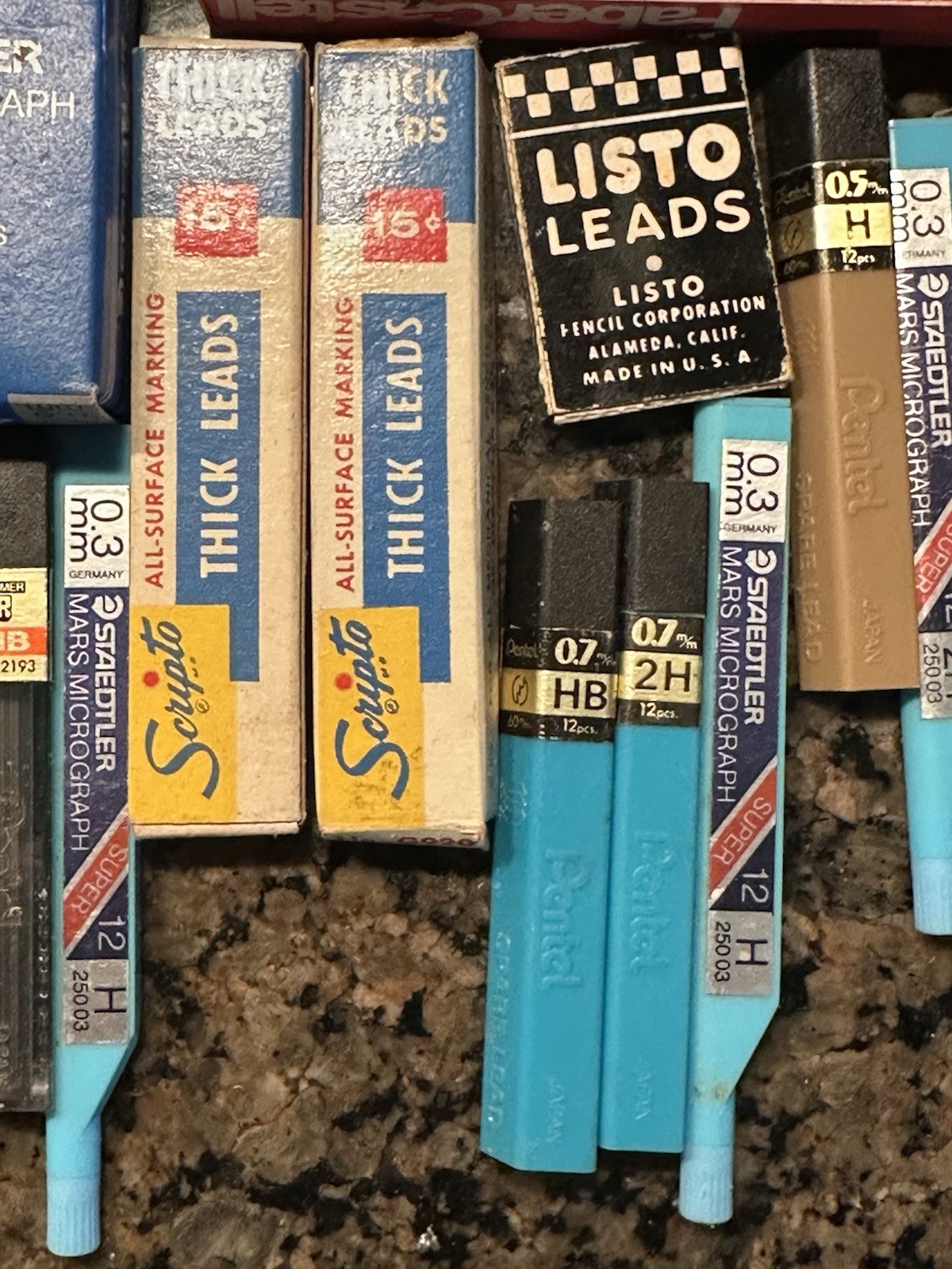 Vintage Lot Mechanical Pencils Leads Erasers Pentel Berol Zebra more JAPAN