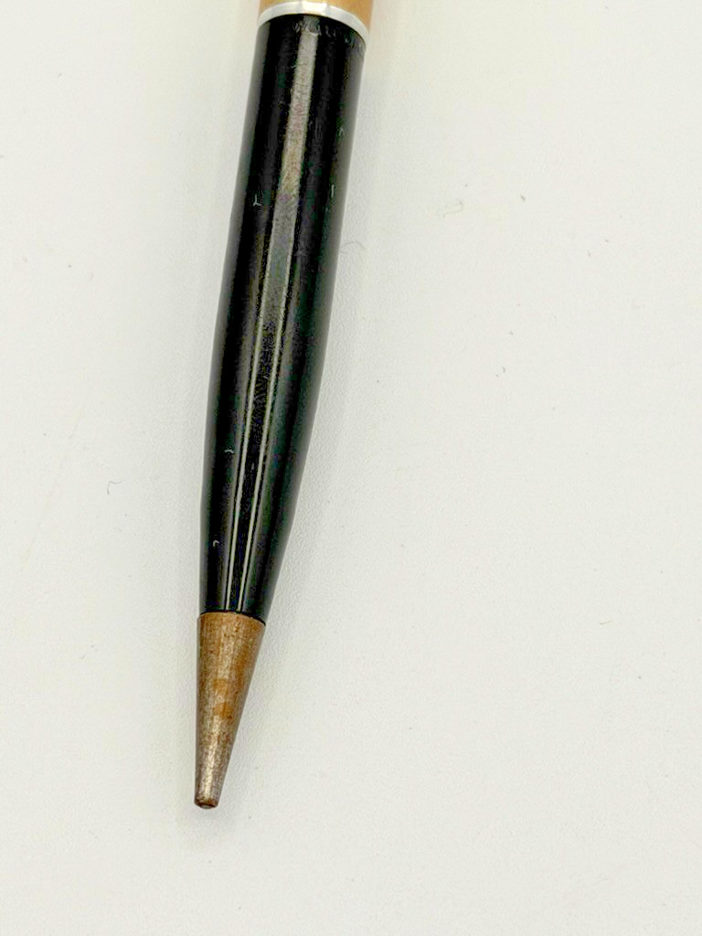 Vintage Waterman Mechanical Pencil Gold Tone Black Barrel Working