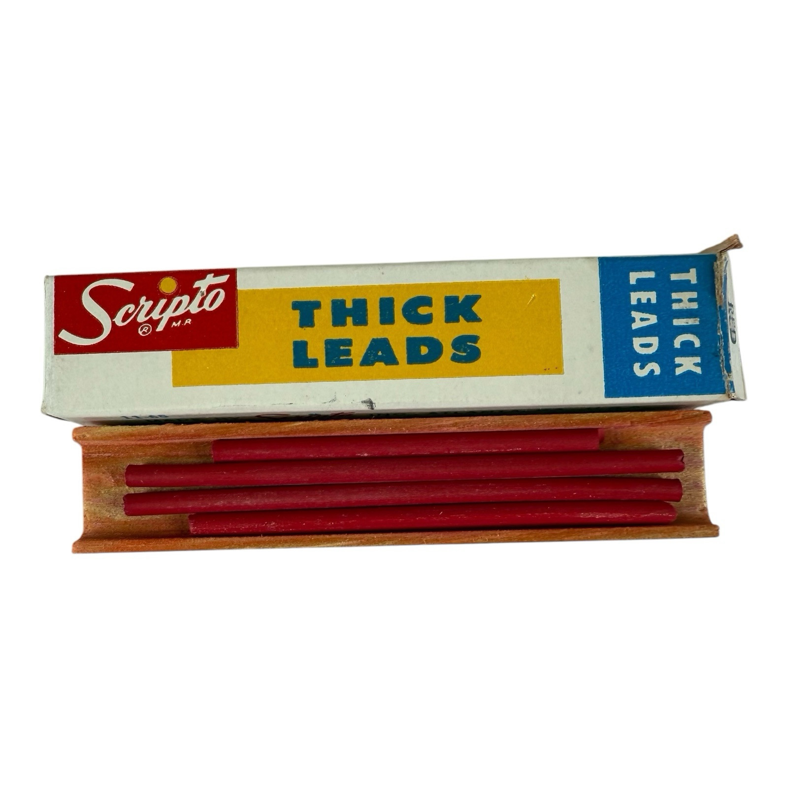 Vintage Scripto Thick Leads, Mixed Color Lot, Black, Yellow, Red And White .120