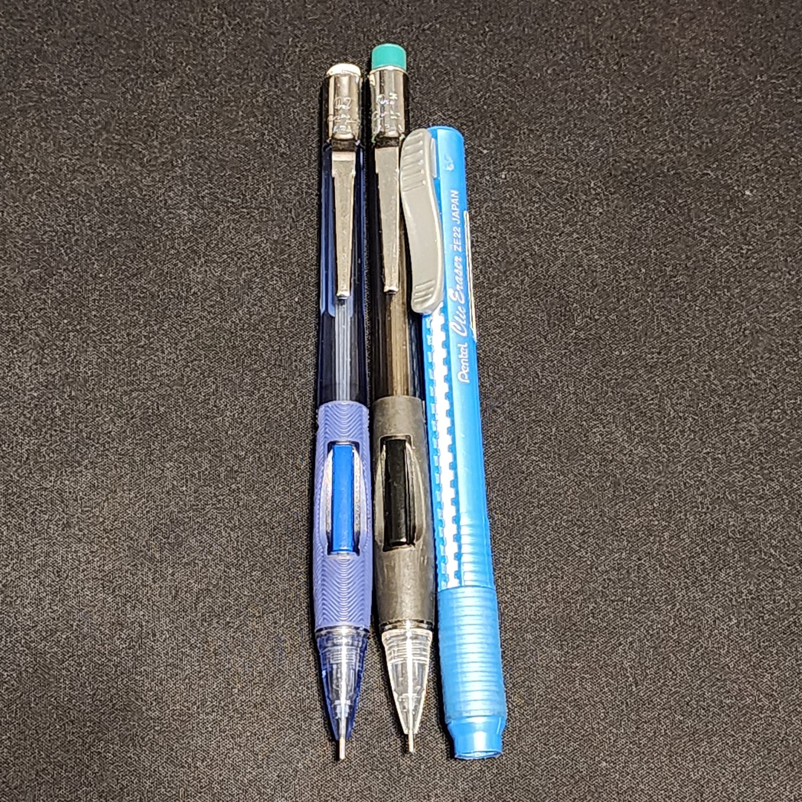 Pentel Lot PD345, PD347-TC Quicker Clicker Mechanical Pencil Grip & Clic Eraser