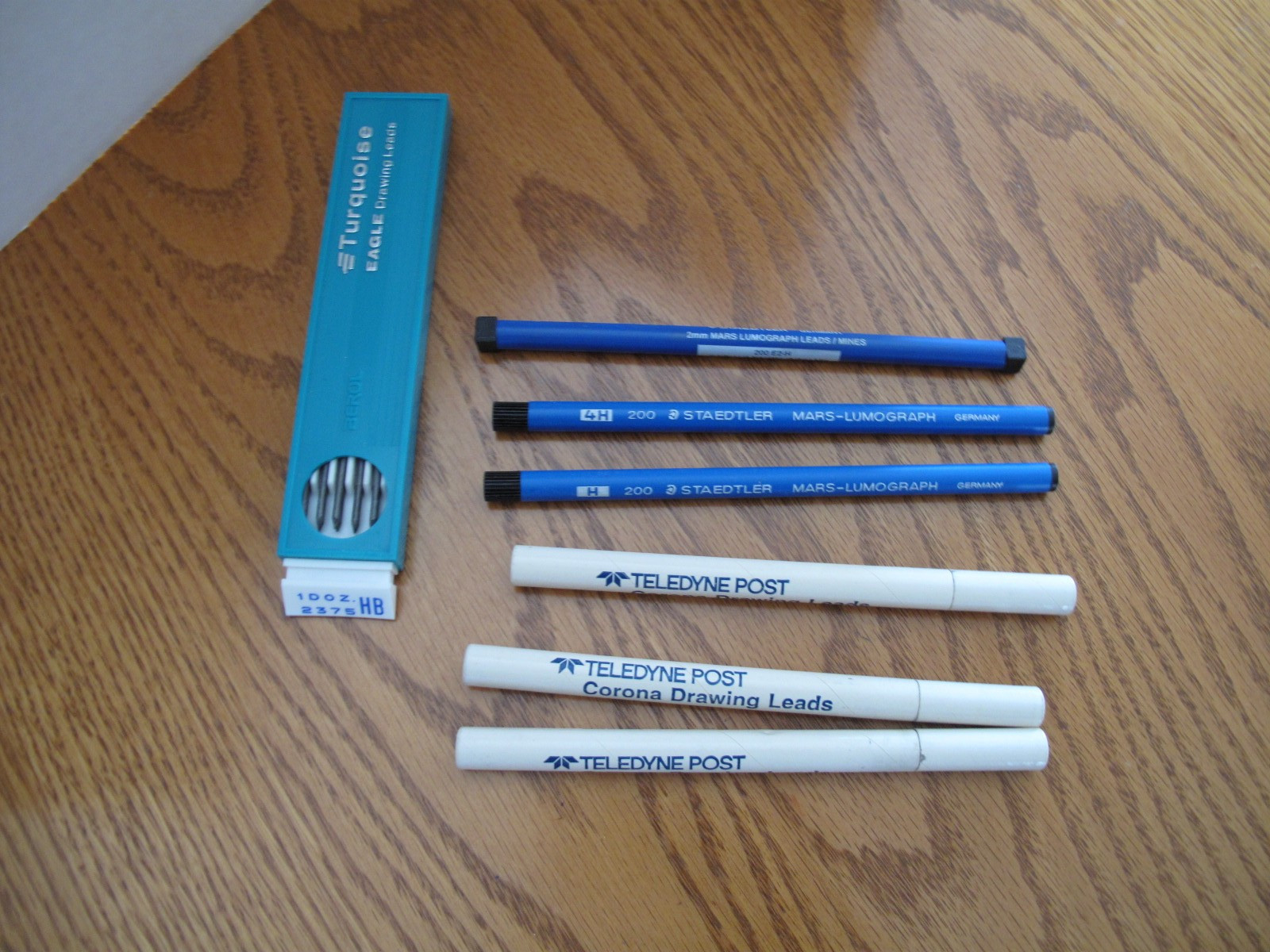 Berol EAGLE Turquoise & Staedtler Mars Teledyne Post Drawing Pencil Lead Lot NEW