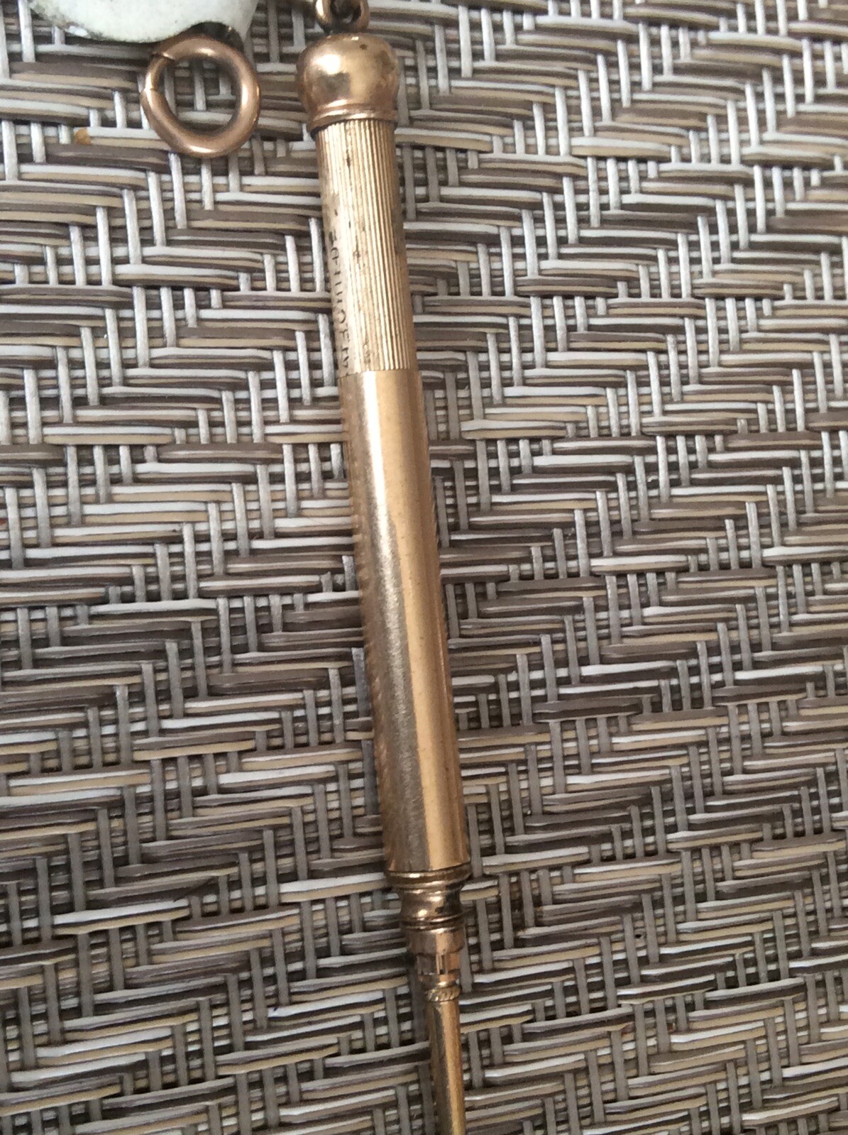 Gold Filled Pink Gold Chain And Pencil