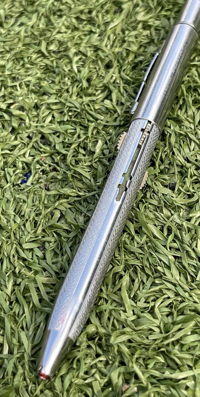 Vintage Silver Tone Multi-Color Mechanical Pen – 4 Way Rotating Barrel Writing