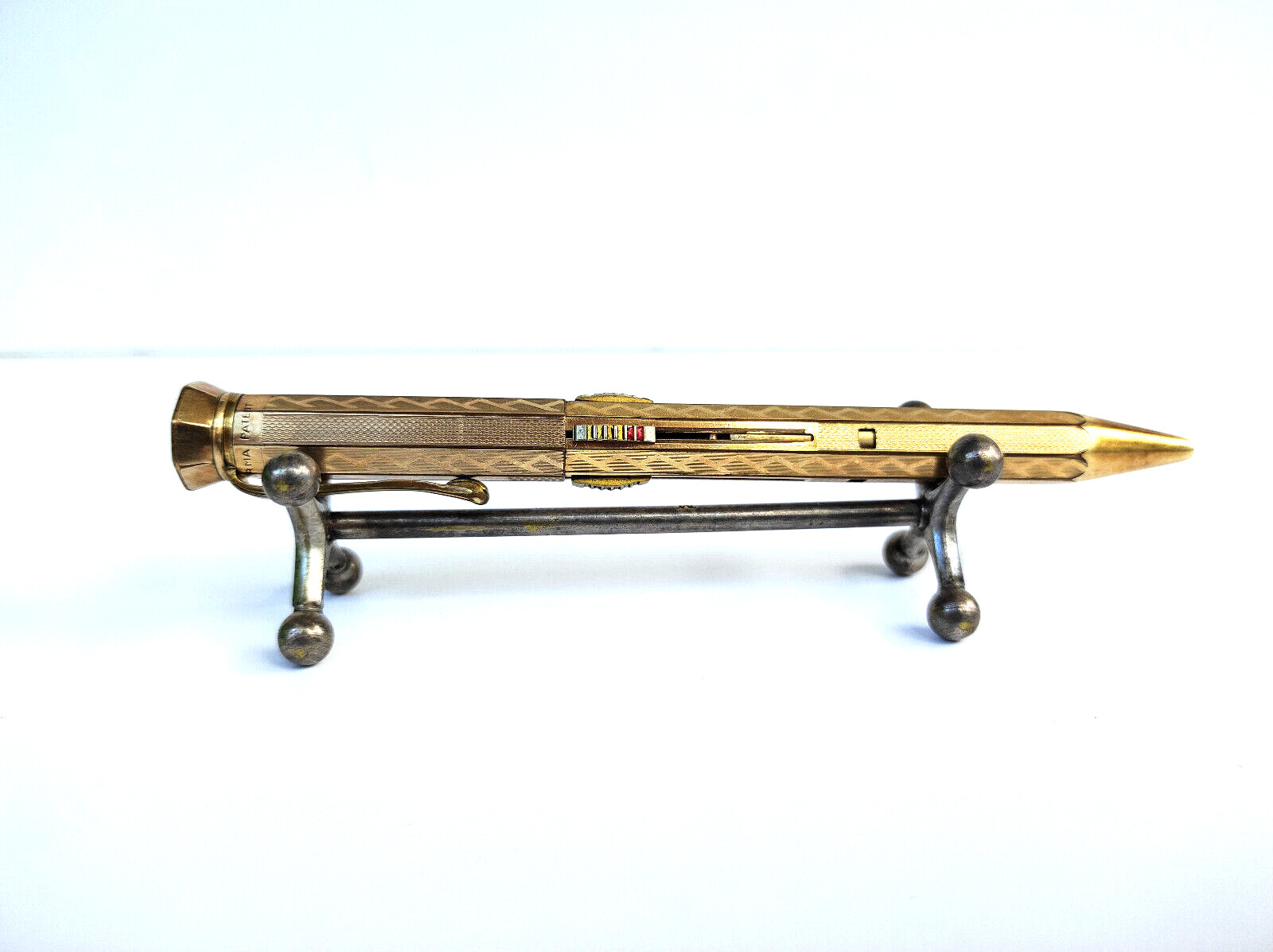 FEND Norma Patent, 4 Color Mechanical Pencil, Germany – 1930’s, Rare Gold Plated