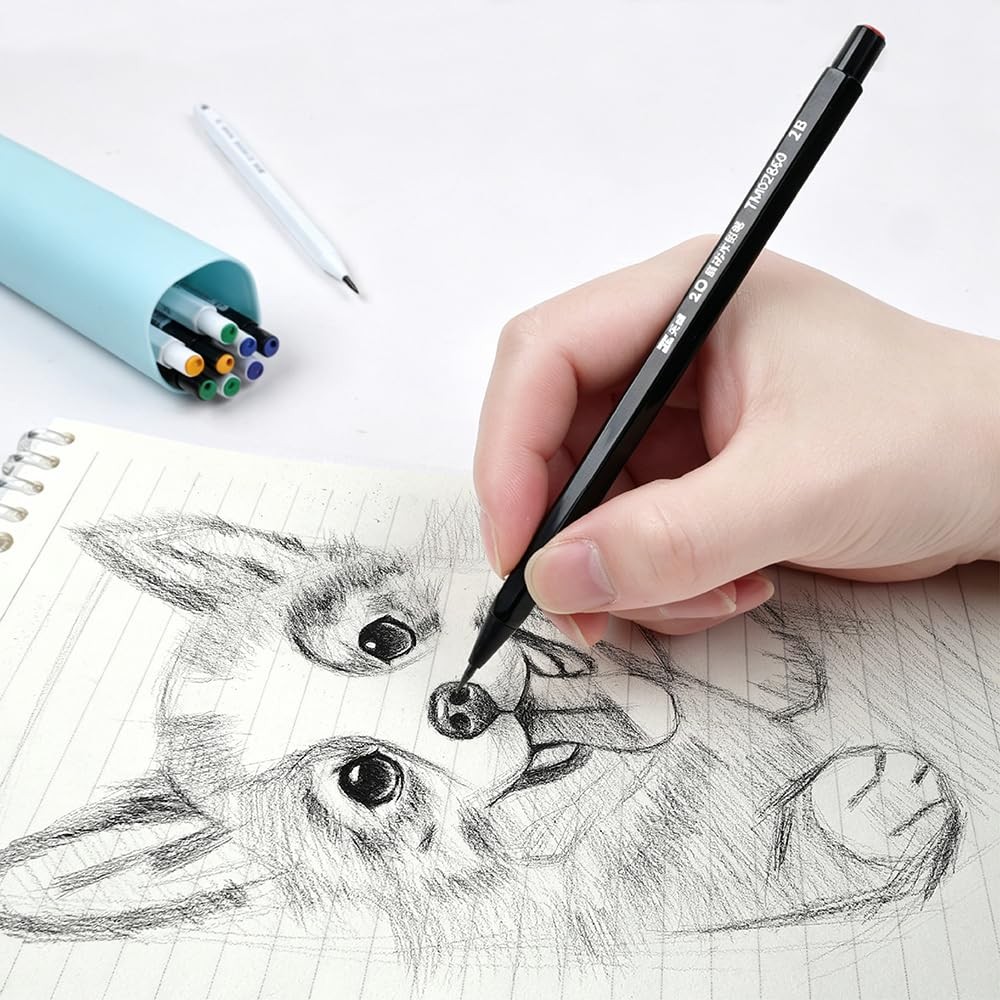 Mechanical Pencils with Sharpener 2.0 MM Retractable Writing Drawing 10Count