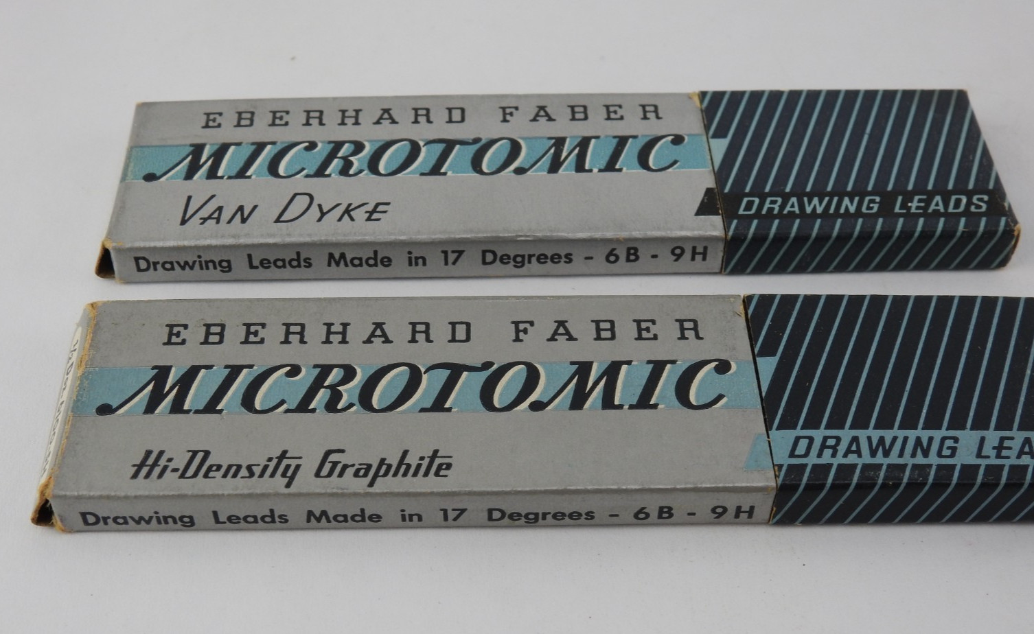 2 Eberhard Faber Microtomic Van Dyke Drawing Leads Vintage Hi Density Graphite