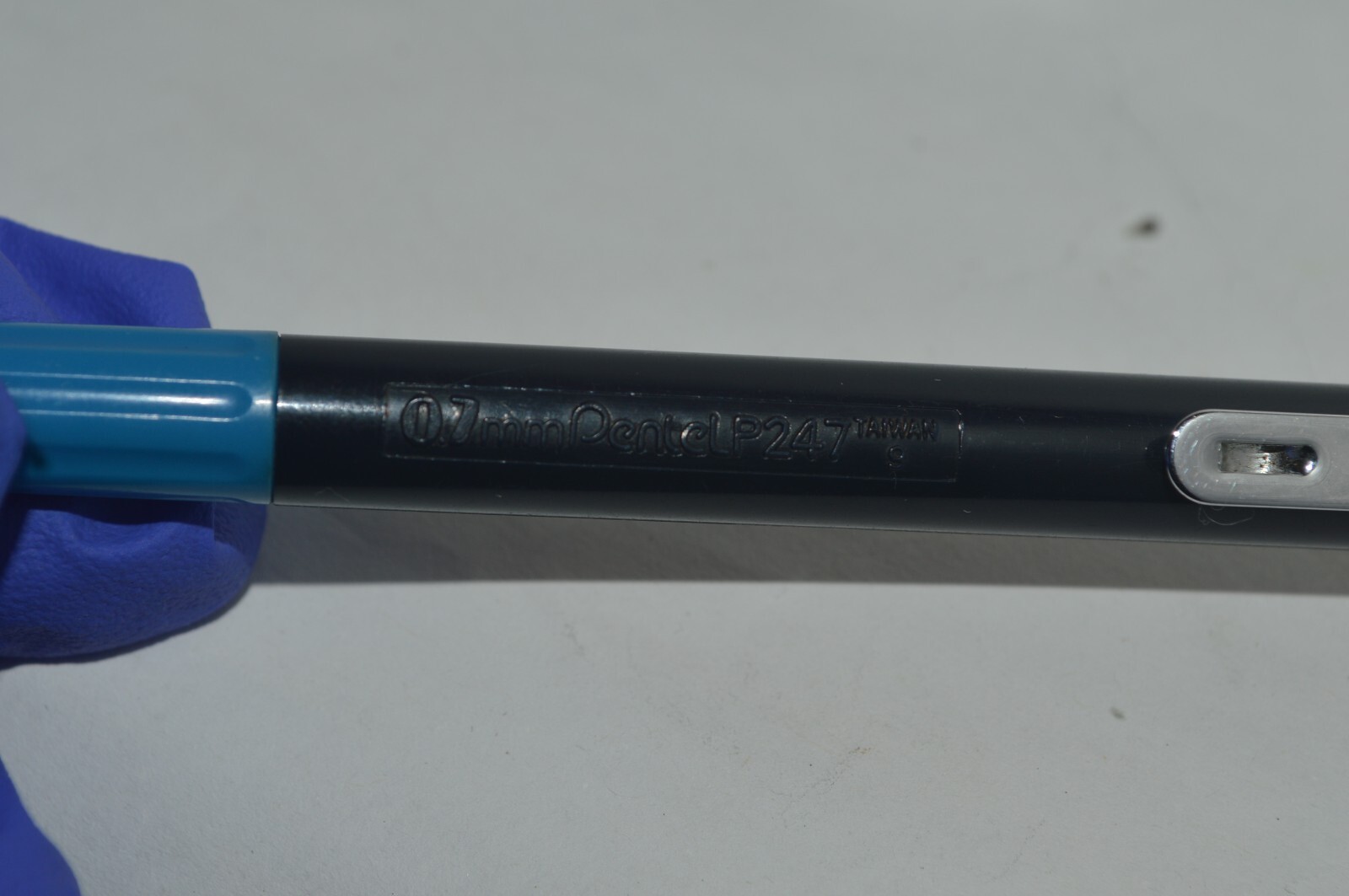PENTEL P247 Bravo Automatic Pencil 0.7mm Black-Blue Taiwan Tested Retired 1990’s