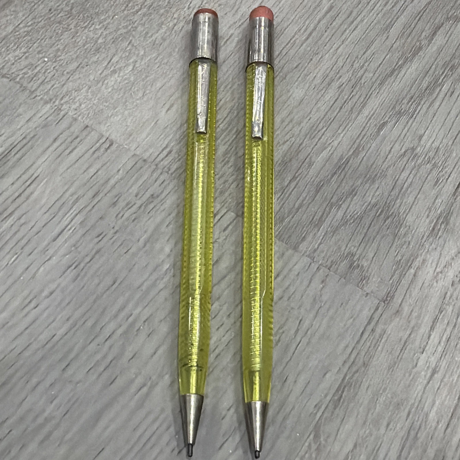 Scripto Classic K780 Transparent Yellow Lot Of 2