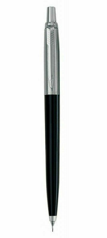 Parker Jotter Pencil Black & Stainless Steel 0.5m With Eraser Made In Uk *