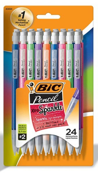Mechanical Pencil BIC Xtra-Sparkle Medium Point (0.7 mm) 24-Count Non-Smudge