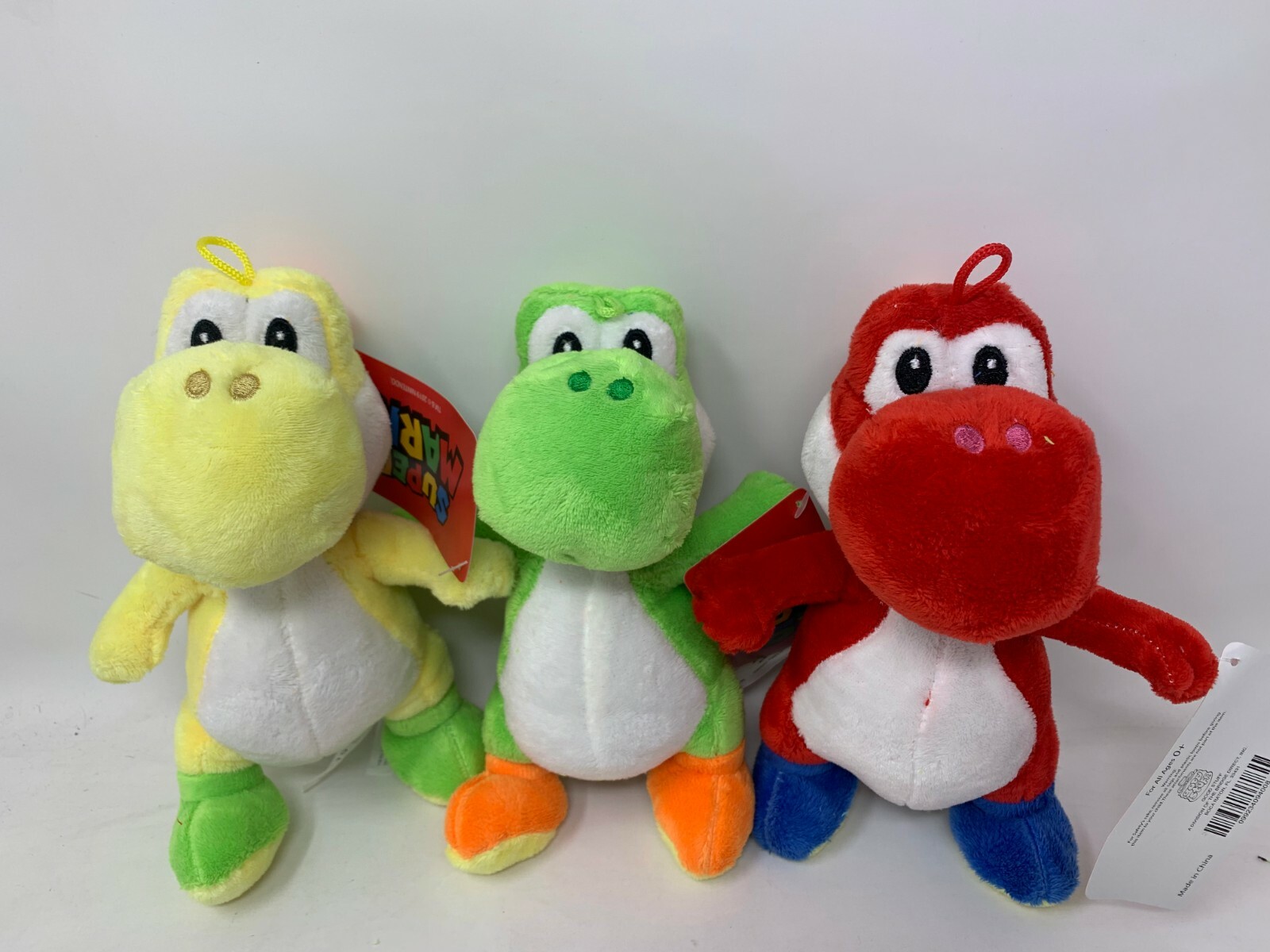 Little Buddy Toys Nintendo Official Super Mario Yoshi Plush, 6″- 3 pcs- Assorted
