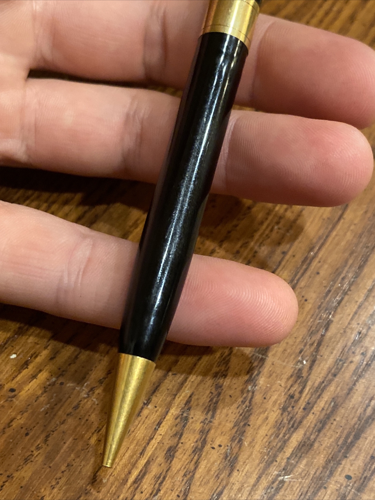 RARE Vintage VENUS Model 047 G Mechanical Twist Pencil Black w Gold Tone Accents