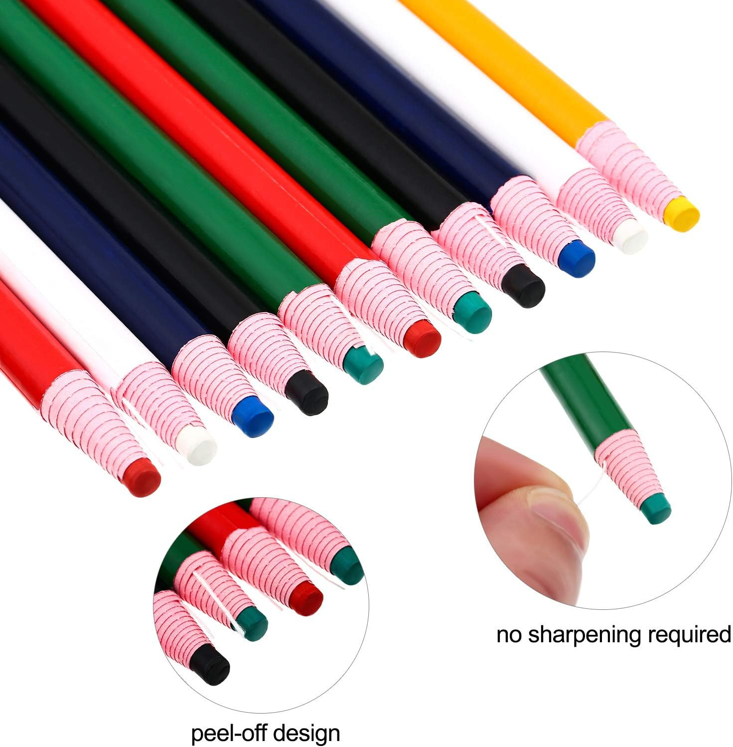 24 Pieces Color Grease Pencil Peel-Off China Markers Grease Pencils Crayons Mark