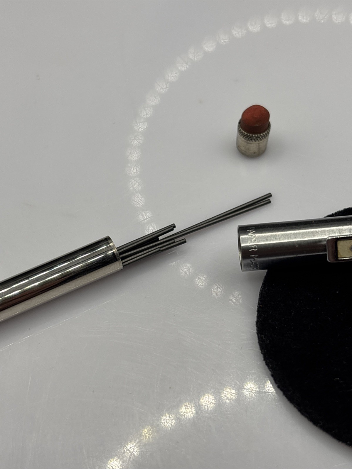 Vtg Papermate Double Heart Mechanical Pencil Stainless Steel. Front Load Lead.