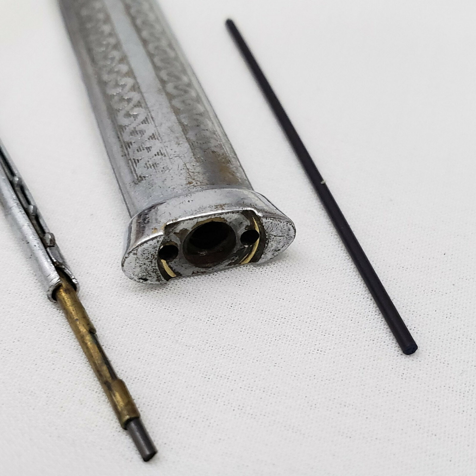 Vintage Alamenagere Engraved Mechanical Pencil 1.1mm France Green Tassel