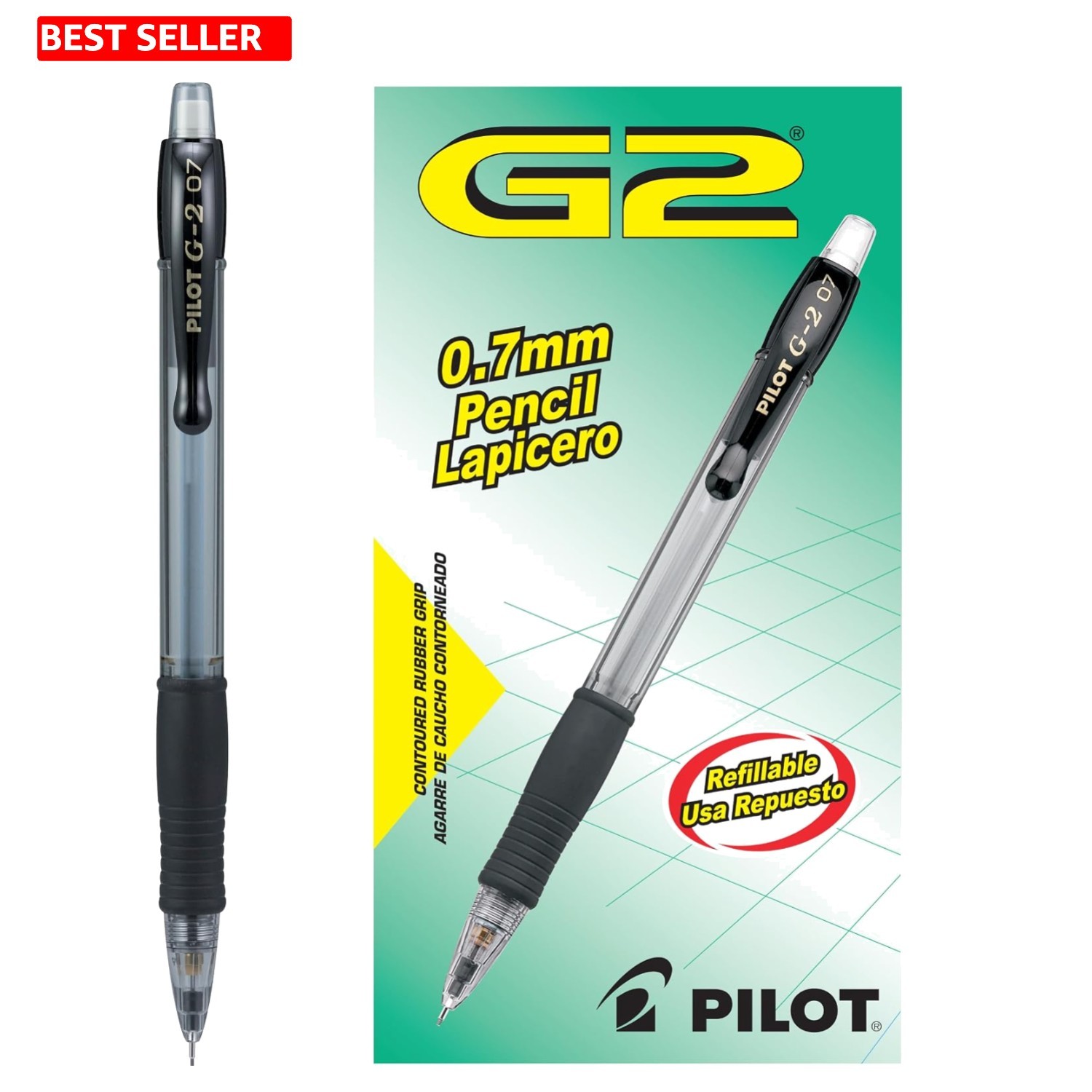 Durable 0.7mm Mechanical Pencils Bulk with Ergonomic Grip and Built-in Erasers