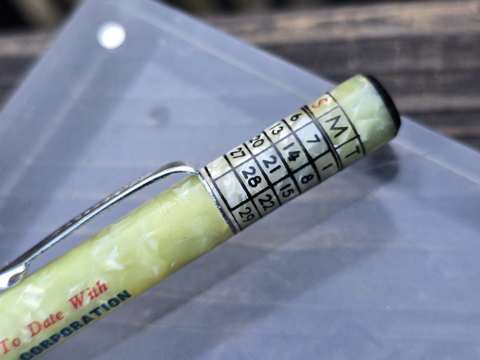 Vintage Ritepoint Mechanical Pencil Vitafreeze Corp. Sacramento, Ca. Calendar