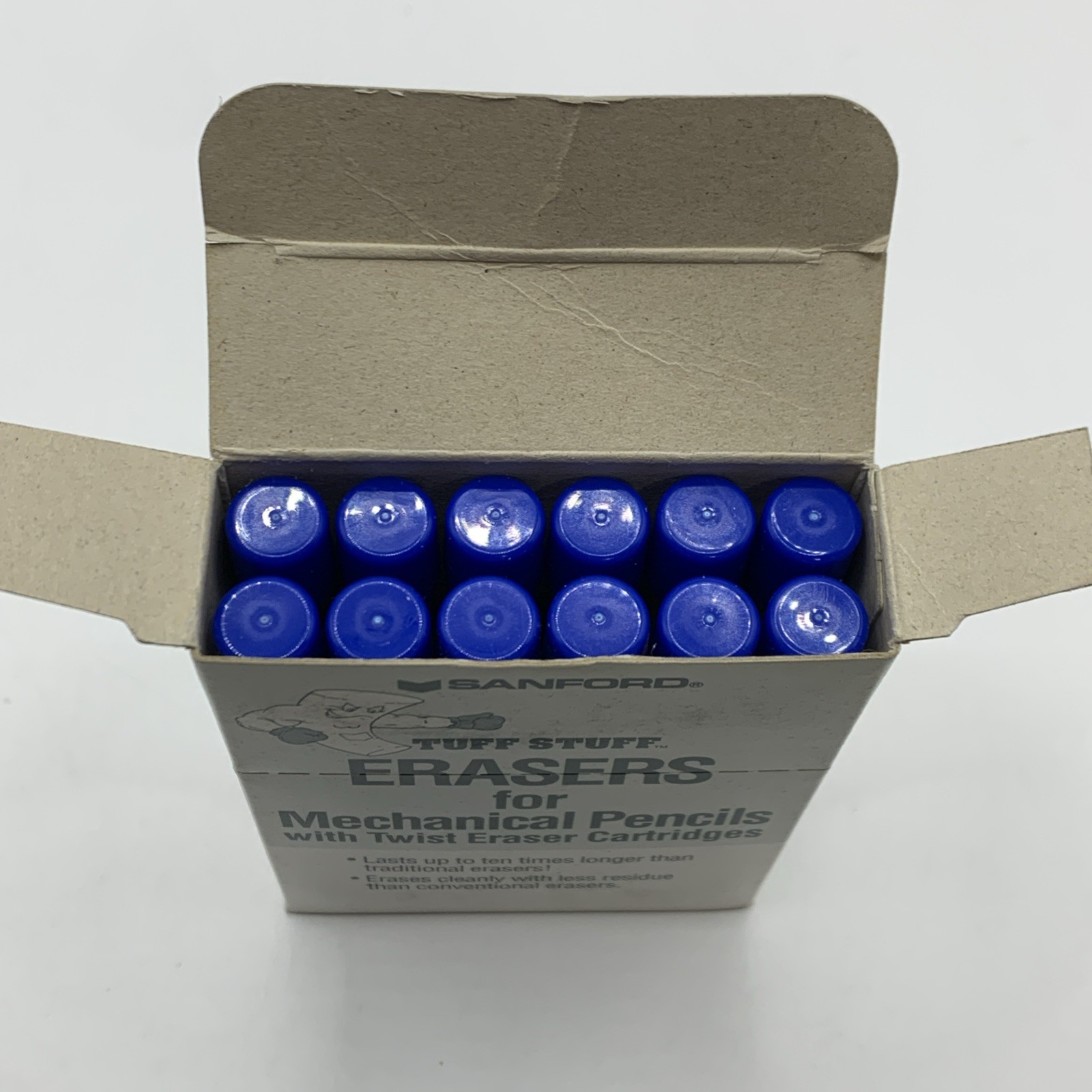 Sanford Tuff Stuff Mechanical Pencil Twist Eraser Refills 12 Tubes In Box
