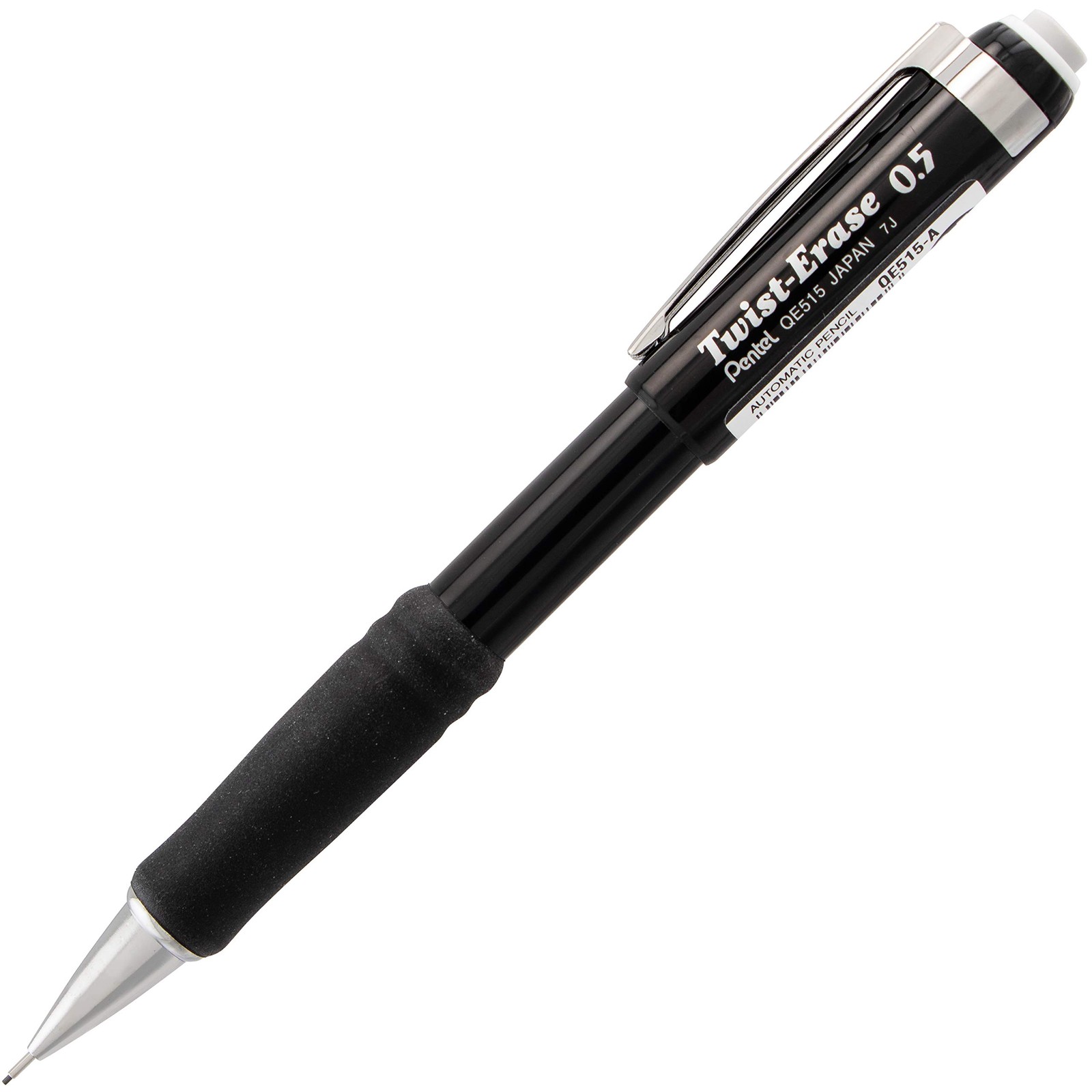 Pentel TwistErase III Mechanical Pencil, 0.5mm, Black Barrel, 12 Pack