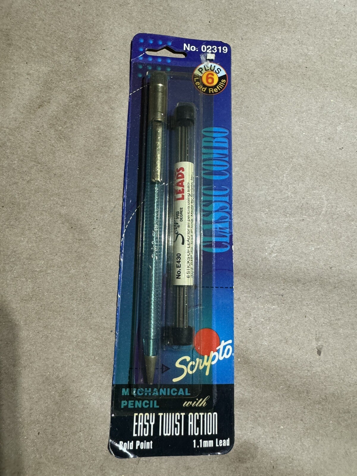 VTG 1993 Scripto Classic Combo Twist Mechanical Pencil 1.1 02319 W/Refill Green