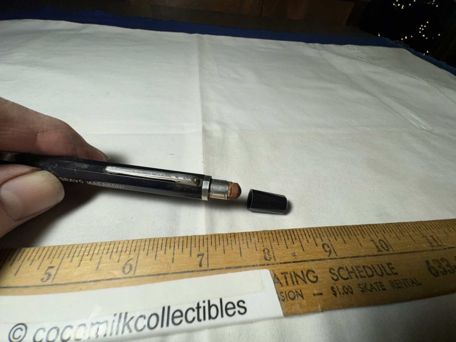 1960’s Lead Advertising Mechanical Pencil Autopoint Bravo Macaroni Rochester NY