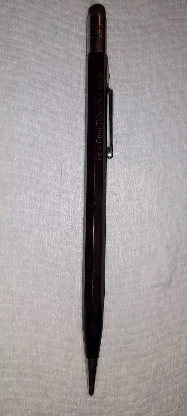 “AUTOPOINT…*For Real Thin Lead Only” Brown & Black/Chrome Trim Working Pencil