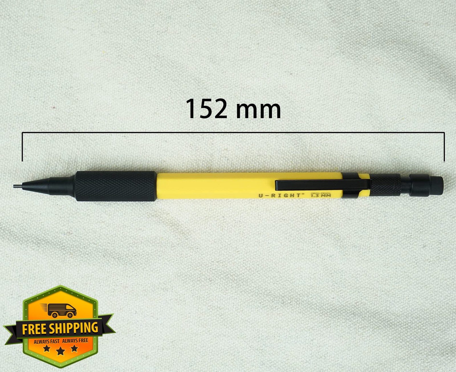 U-RIGHT Mechanical Pencil Yellow 1.3mm