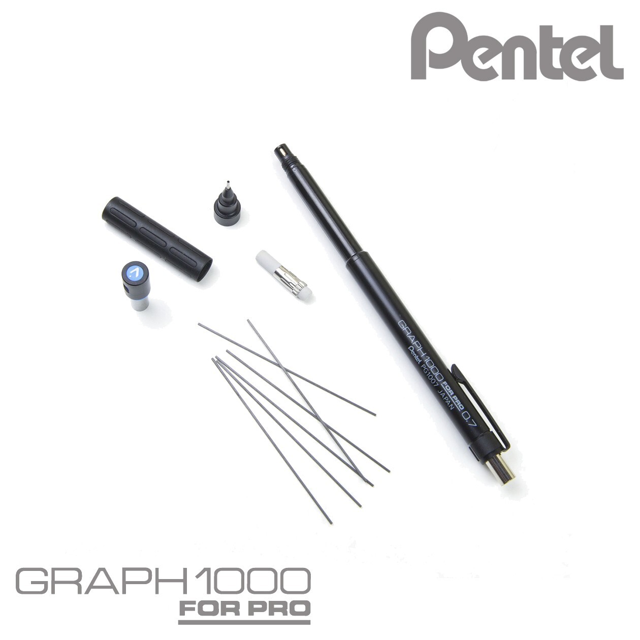 PENTEL GRAPH 1000 for PRO 0.3/0.4/0.5/0.7/0.9mm Mechanical Pencil Japan Made