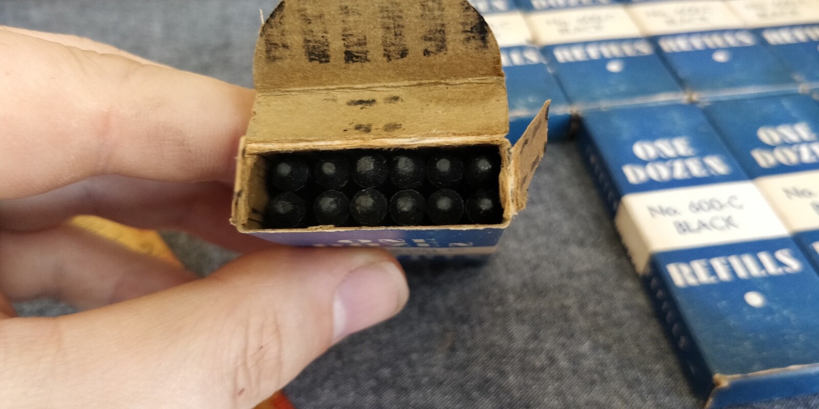 NOS Vintage Tweeten 10 boxes of 12 leads No. 600-C Black Crayon Marking 🇺🇸