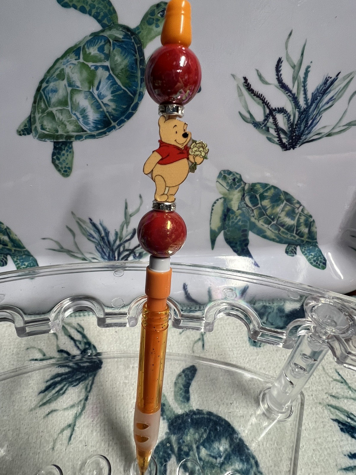 Custom Bead Mechanical Pencils Lot Of 5 Winnie the Pooh
