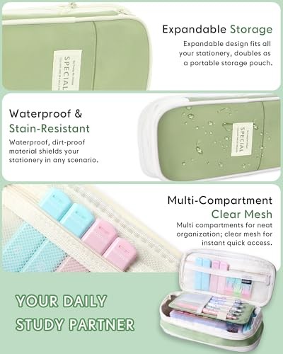 54 PCS School Supplies Set Cute with Large Pen Case