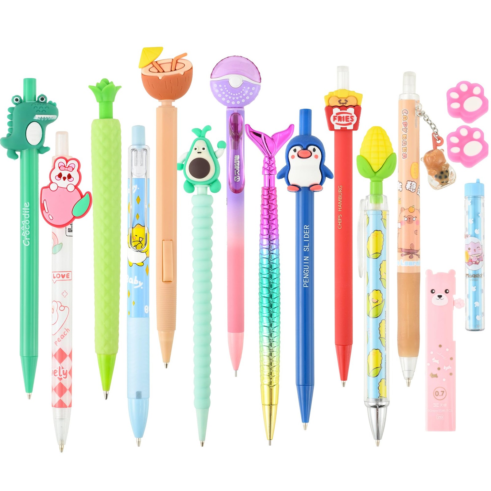 Jollin 12PCS Cute Kawaii Mechanical Pencils 12 Count (Pack of 1), style mixed