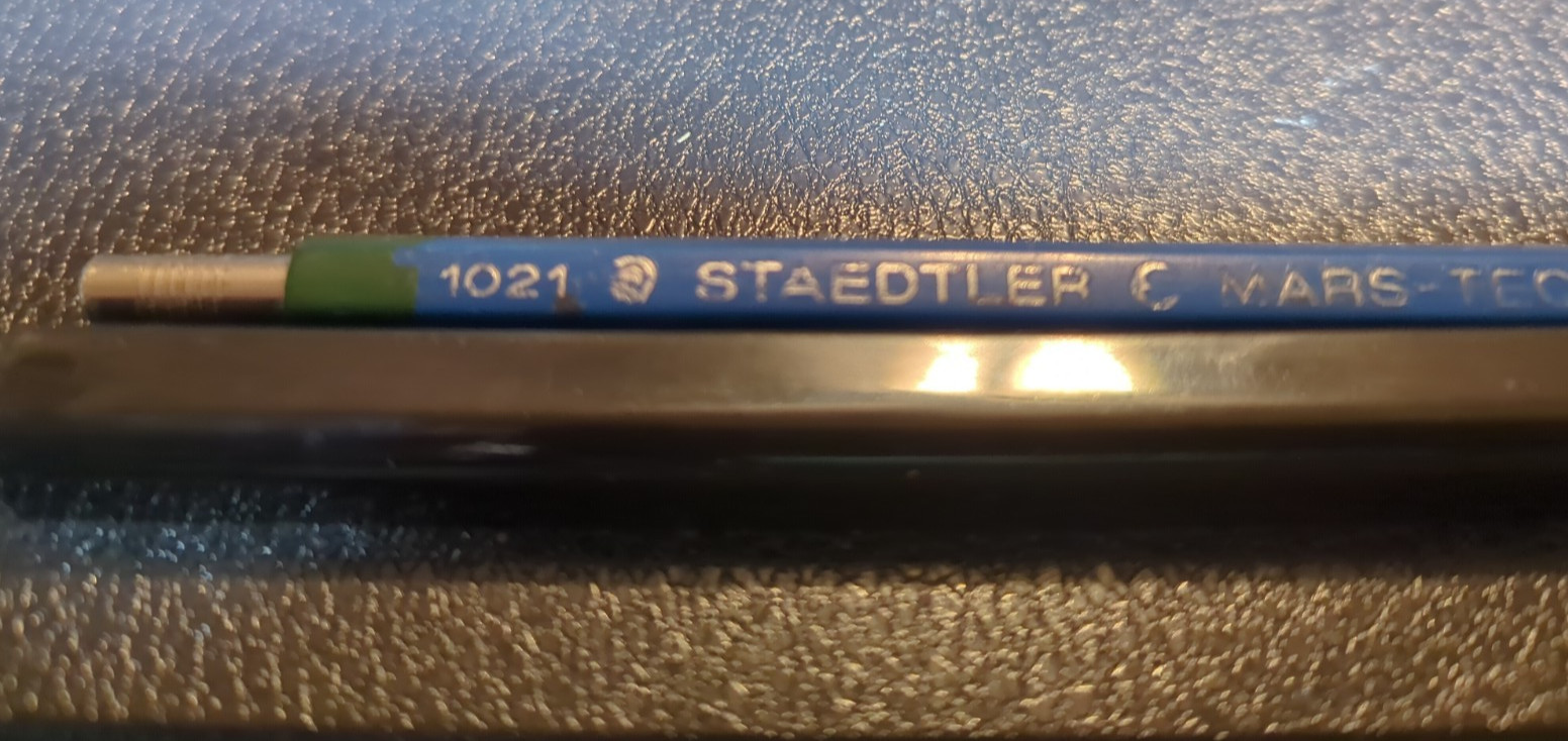 Vintage Staedtler Mars Technico Mechanical Pencil 1021 Blue with silver tip