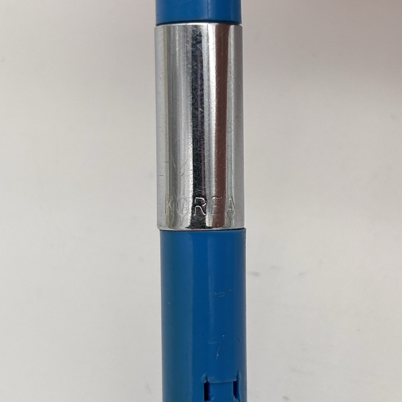 Vintage SCRIPTO Mechanical Pencil Korea Blue w Chrome 1970’s Needs Lead
